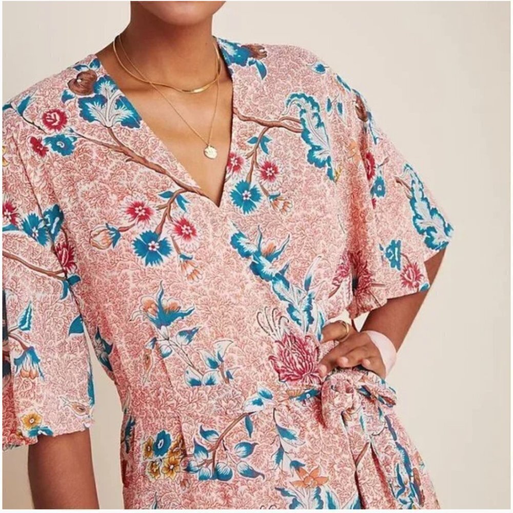 Anthropologie Maeve Adelaide Wrap Dress Small Petite NWOT JB - Picture 3 of 9